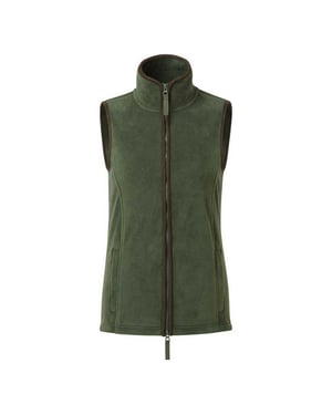 Premier Dames/dames Artisan Fleece Gilet (Mosgroen/bruin)