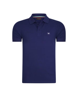 Cappuccino Italia Polo SS Polo Plain Pique Blauw