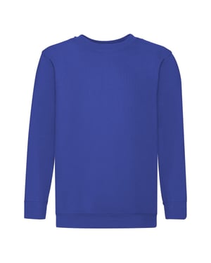 Fruit of the Loom Kinder/Kids Klassiek Sweatshirt met Inzet (Koningsblauw)