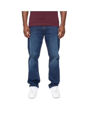 Crosshatch Heren Detendu Relaxed Fit Jeans (Donkere wasbeurt)