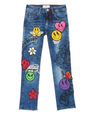 Denim Broek Losjes Smile