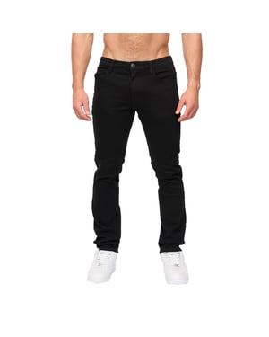 Crosshatch Heren Draker Straight Leg Jeans (Zwart)
