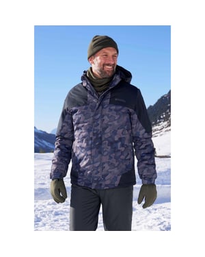 Mountain Warehouse Heren Shadow II Printed Ski Jacket (Bruin)