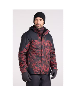 Mountain Warehouse Heren Shadow II Printed Ski Jacket (Helder oranje)