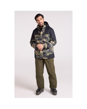 Mountain Warehouse Heren Camo Ski-jas & -broek (Donkere Khaki)