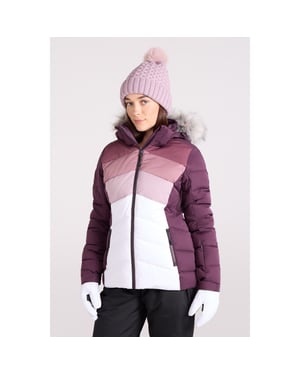 Mountain Warehouse Dames/Dames Cascade Gewatteerde Ski jas (Donker paars)