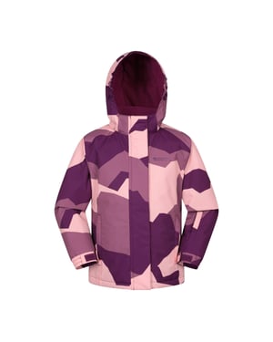Mountain Warehouse Ski jas voor kinderen/kleuters Sneeuwklokje aquarel (Bes)