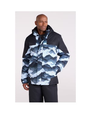 Mountain Warehouse Heren Shadow II Printed Ski Jacket (Lichtgrijs)