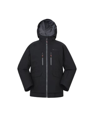 Mountain Warehouse Kinder Blizzard Extreme Waterdichte Ski Jacket (Zwart)