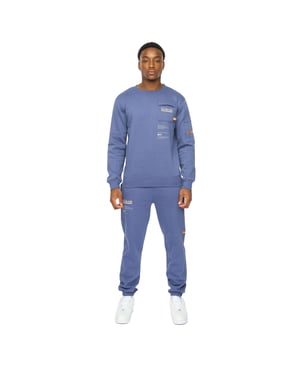 Duck and Cover Heren Applewood Trainingspak (Denim Blauw)