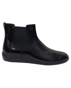 Tod's Instap Enkellaarzen in Zwart Glanzend Leder