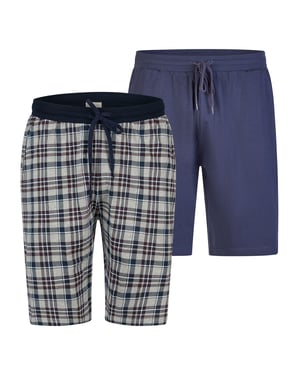 Phil & Co. Berlin Heren Pyjama korte broek Gezellige klassiekers 2-Pack Slaapshorts, pyjama's,