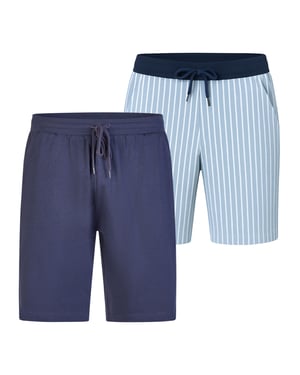 Phil & Co. Berlin Heren Pyjama korte broek Gezellige klassiekers 2-Pack Slaapshorts, pyjama's,