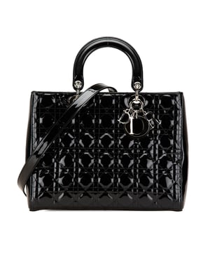 Lady Dior Medium Leren Tote