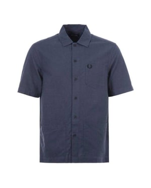 Fred Perry Heren Oxford Pocket Overhemd (Franse marine)