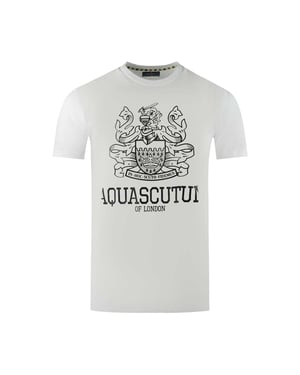 Aquascutum Heren Londen Aldis Vet Logo T-Shirt (Wit)
