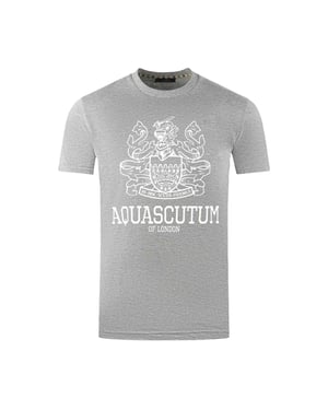 Aquascutum Heren Londen Aldis Vet Logo T-Shirt (Grijs)