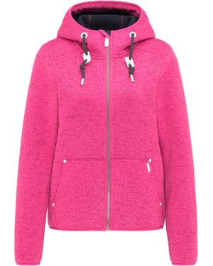 ICEBOUND Gebreide fleece jas Dames roze melange