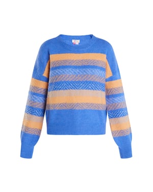 IZIA Jumper Dames Blauw Veelkleurig