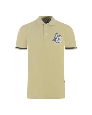 Aquascutum Geborduurd poloshirt met tip voor volwassenen AQ 1851 (Beige)