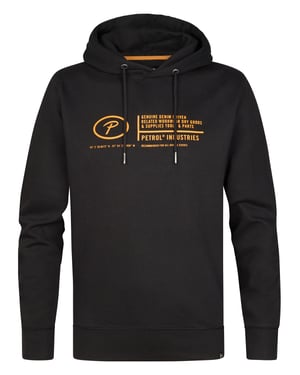 Petrol Industries - Heren Logo-print Hoodie Mackinaw - Zwart