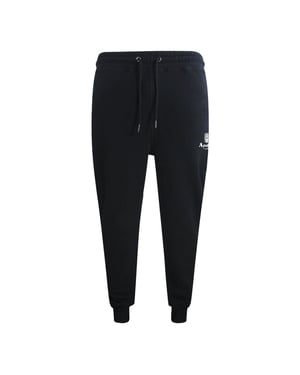 Aquascutum Heren Active Basic Geribde Joggingbroek (Zwart)