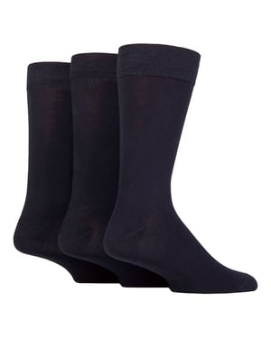 3 Pakket Heren Effen en Patroon Bamboosokken - Zacht Ademend Dagelijks Comfort
