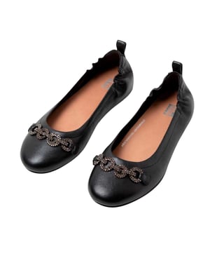 Fit Flop Dames/Dames Allegro Sprankelende Ballerina Flats (Zwart)