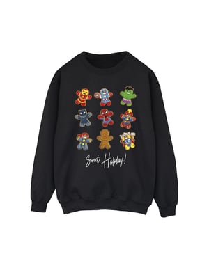 Marvel Heren Gingerbread Avengers Sweatshirt (Zwart)