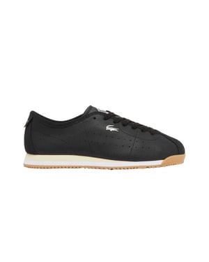 Lacoste Heren Club Leather Lage Sportschoenen (Zwart)