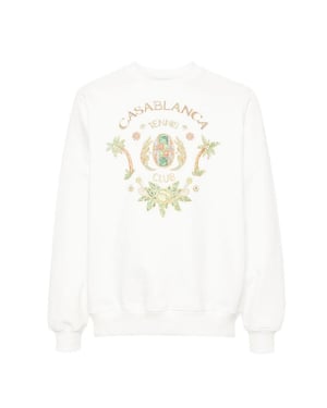 Casablanca Joyaux D' Afrique Tennisclub Bedrukt Wit Sweatshirt