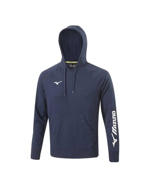Mizuno Heren Terrycloth Hoodie (Marineblauw)