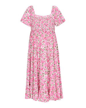Faina Grote maten jurk vrouwen roze