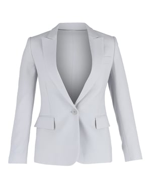 Stella McCartney Enkelzijdige Blazer met Zakken in Lichtblauwe Viscose