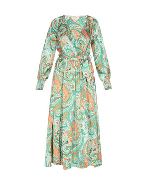 usha jurk Dames Groen Veelkleurig