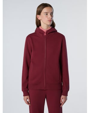 North Sails Hoodie met rits Met ton-sur-ton logo
