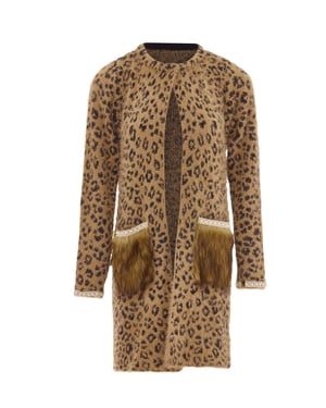 Faina Vest Dames Camel zwart