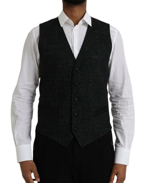 Zwart Glitter Vest Formele Stijl