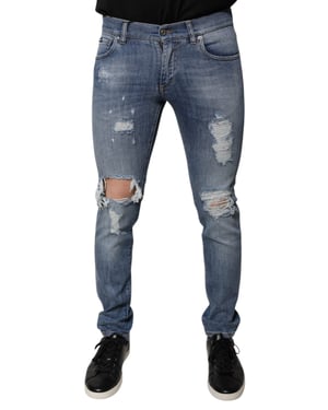 Slim Fit Gescheurde Jeans