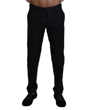 Classic Fit Broek Effen Zwart