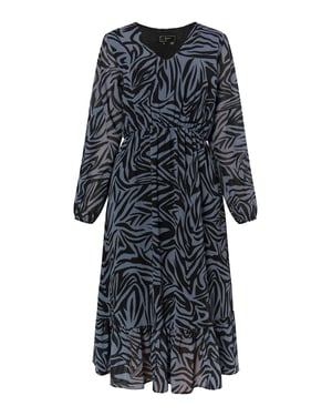 Faina Jurkje met zebraprint Dames grijs/zwart