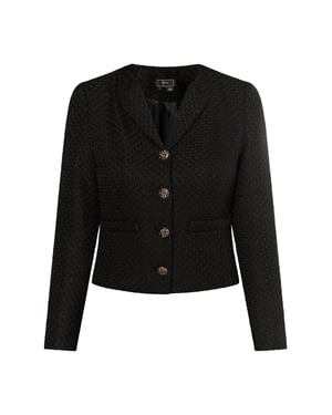 Faina Bouclé jasje Dames zwart