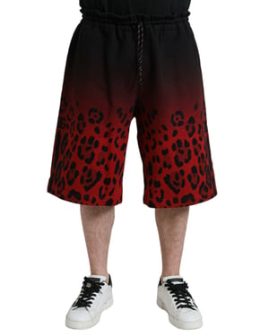 Gradiënt Luipaardprint Sweatshorts