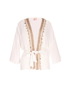 IZIA Kimono Dames wit
