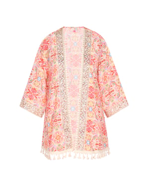 IZIA Kimono Dames Roze Veelkleurig