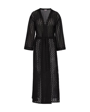 IZIA Kimono Dames zwart
