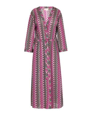 IZIA Kimono Dames Roze Veelkleurig