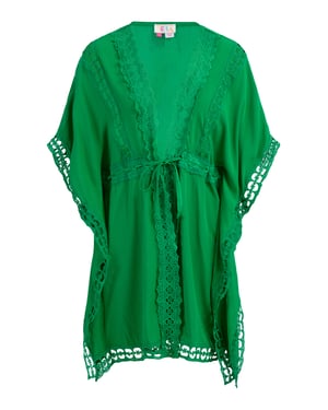 IZIA Kimono met gaatjeskant Dames groente