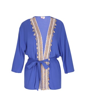 IZIA Kimono Dames KONING BLAUW