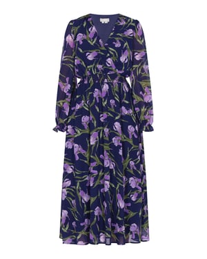 usha Jurk Dames Blauw Veelkleurig